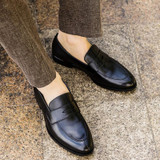 Fashion Men's' Slip-On Loafer Leather Shoes