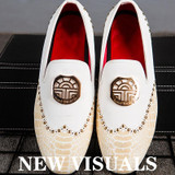 Stylish Men's Studded Suede Loafers