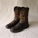 Classic Men's Handmade Colorblock Western Boots