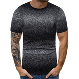 Fashion round neck slim-fit printed T-shirt