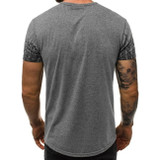Men's Fashion Round Neck Slim Fit Print Short Sleeve T-Shirt