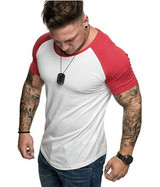 Men's Fit Short Sleeve Slim Muscle Bodybuilding T-shirt