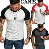 Men's Fit Short Sleeve Slim Muscle Bodybuilding T-shirt