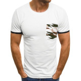 Men's Casual Fit Short Sleeve Slim Muscle Bodybuilding T-shirt