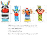 Baby Toy Baby Rattles Toys Animal Socks Wrist Strap With Rattle Baby Foot Socks Bug Wrist Strap Mobile Kids Toys for Children