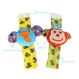Baby Toy Baby Rattles Toys Animal Socks Wrist Strap With Rattle Baby Foot Socks Bug Wrist Strap Mobile Kids Toys for Children