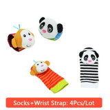 Baby Toy Baby Rattles Toys Animal Socks Wrist Strap With Rattle Baby Foot Socks Bug Wrist Strap Mobile Kids Toys for Children