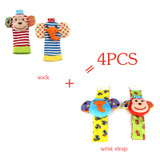 Baby Toy Baby Rattles Toys Animal Socks Wrist Strap With Rattle Baby Foot Socks Bug Wrist Strap Mobile Kids Toys for Children