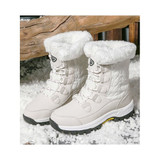 Women Winter Warm Shoes Waterproof Comfortable Mid Calf Fur Outdoor Snow Boots