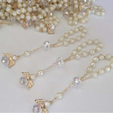 Angel baptism favors ivory communion favors recuerditos para bautizo finger rosaries christening favors communion favors