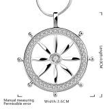 silver color  necklace jewelry women wedding fashion Cross CZ crystal Zircon stone pendant necklace  Christmas gift n296