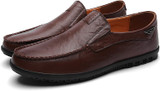 Go Tour Men’s Casual Leather Fashion Slip-on Loafers Shoes