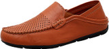 Go Tour Men's Premium Genuine Leather Casual Slip on Loafers Breathable Driving Shoes Fashion Slipper