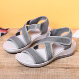 LOSTISY Cloth Opened Toe Cross Strap Casual Sport Sandals