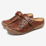 LOSTISY Women Hollow Out Breathable Backless Comfy Sandals