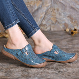 LOSTISY Women Hollow Out Breathable Backless Comfy Sandals