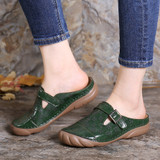 LOSTISY Women Hollow Out Breathable Backless Comfy Sandals