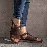 LOSTISY Women Hollow Out Non Slip Soft Summer Roman Sandals