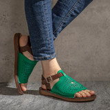 LOSTISY Women Hollow Out Non Slip Soft Summer Roman Sandals