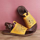 LOSTISY Women Hollow Out Non Slip Soft Summer Roman Sandals