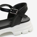 LOSTISY Women Colorful Embroidered Buckle Platform Sport Sandals