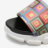 LOSTISY Women Printing Slip On Platform Sport Sandals