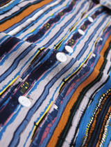 Mens Short Sleeve New Fashion Casual Colorful Striped Shirts
