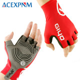 ACEXPNM Anti Slip Gel Pad Bicycle Gloves Gel Pad Short Half Finger Cycling Gloves Breathable  Men MTB Gloves