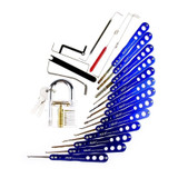 20-in-1 Lock Pick Tool Padlock Picks Door Lock Opener Locksmith Tool Set +Transparent Visible Cutaway Padlock Locksmith Practice Training Lock