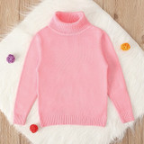 Unisex Turtleneck Solid Cotton Sweaters