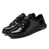 Men's winter leather shoes new plus velvet trend shoes
