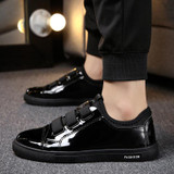 Men's winter leather shoes new plus velvet trend shoes