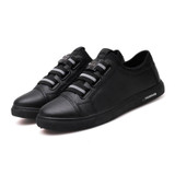 Men's winter leather shoes new plus velvet trend shoes