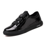Men's winter leather shoes new plus velvet trend shoes