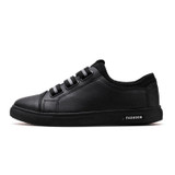 Men's winter leather shoes new plus velvet trend shoes