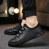 Men's winter leather shoes new plus velvet trend shoes