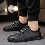 Men's winter leather shoes new plus velvet trend shoes