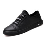 Men's winter leather shoes new plus velvet trend shoes