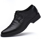 Men Stylish Metal Decoration Lace Up Business Formal Dress Shoes
