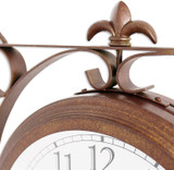Double Sided Wall Clock Wrought Iron