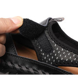 Men comfortable sandals hollow out  handmade leather shoes