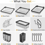 BASSTOP Over The Sink Dish Drying Rack, 2-Tier Dish Rack