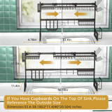 BASSTOP Over The Sink Dish Drying Rack, 2-Tier Dish Rack