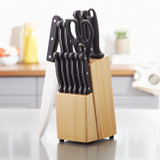 Amazon Basics 14-Piece Kitchen Knife Set with High-Carbon Stainless-Steel