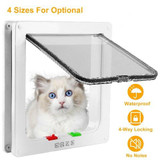Cat Door 4-Way Locking Cat Flap With Liner
