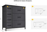 Cubiker Dresser Organizer with 7 Drawer, Furniture Storage Tower Unit for