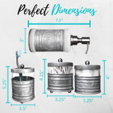 Autumn Alley Rustic Farmhouse Glass and Galvanized Bathroom Accessories Set