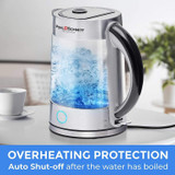 Boiler & Tea Heater with LED, Cordless, Auto Shut-Off - Boil-Dry