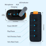 IPX7 Waterproof Bluetooth Speaker, Hadisala H2 Portable Wireless Speaker Bluetooth