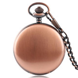 Vintage Copper Quartz Full Hunter Pocket Watch - Copper Clap